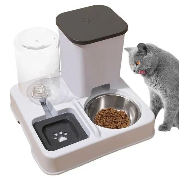 2 in 1 Automatic Pet Feeder Cat Feeder and Water Dispenser Portable Automatic Feeders Non - Slip Pet Bowl Pet Supplies for Cat Dog - PetPals Store