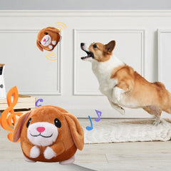 Plush Automatic Bouncing Toys Bite Resistant Funny Interactive Squeaky Toys Talking Self - Moving for Small Medium Dogs - PetPals Store