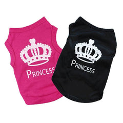 Princess Crown Dog Shirts Vest, Puppy Summer Dog Clothes for Small Dogs, Puppy Cat T Shirt Pet Apparel - PetPals Store
