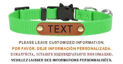 Nylon Cat Collar Personalized Adjustable Breakaway Soft Tag Pet Products Bell Small Dog Kitten Safety Accessories Necklace - PetPals Store
