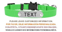 Nylon Cat Collar Personalized Adjustable Breakaway Soft Tag Pet Products Bell Small Dog Kitten Safety Accessories Necklace - PetPals Store