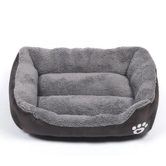 Large Dog Bed Square Plush Cat Nest Kennel All Season Washable Dog Sofa Waterproof Mattress Cat Bed for Medium Dogs Accessories - PetPals Store