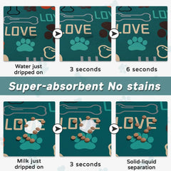 VIKAMA Pet Placemats Non - slip Absorbent Floor Mats for Cats Dogs Cats With Eating Mats Special Leak - proof Food Cat Mats - PetPals Store