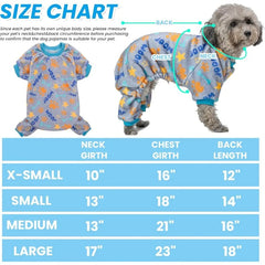 Dog Pajamas for Small Dogs Winter Warm Dog Pjs Clothes Puppy Apparel for Cold Weather Fleece Cute Paw Pattern Pet Onesies Jumps - PetPals Store