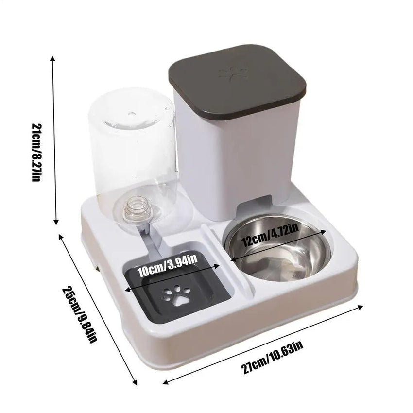 2 in 1 Automatic Pet Feeder Cat Feeder and Water Dispenser Portable Automatic Feeders Non - Slip Pet Bowl Pet Supplies for Cat Dog - PetPals Store