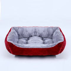 Bed for Dog Cat Pet Square Plush Kennel Medium Small Dog Sofa Bed Cushion Pet Calming Dog Bed House Pet Supplies Accessories - PetPals Store