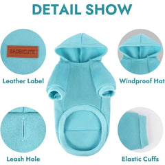 2 Pack Dog Hoodie Warm Hood Dog Sweater Cold Weather Small Dogs Sweatshirt Comfort Pet Clothes for Small Medium Dogs with Pocket - PetPals Store