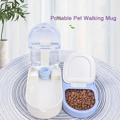 1pc Portable Water Dispenser for Pets, Travel Water Bottle with Drinking Cup and Food Container for Dogs, Cats, Rabbits Outdoor - PetPals Store