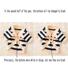 Winter Dog Clothes Chihuahua Soft Puppy Kitten High Striped Cardigan Warm Knitted Sweater Coat Fashion Clothing for Pet Dogs Cat - PetPals Store