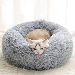 Winter Pet Nest Thicken Plush Warm Pet Nest for Samll Dogs Cats Round Cat Nest Dog Bed Kitten Puppy House Pet Supplies 40CM - PetPals Store