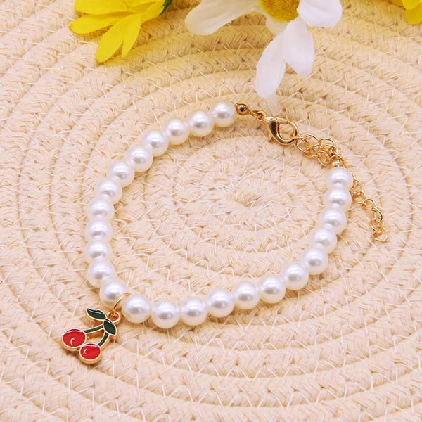 Pet Pearl Collar Dog Princess Necklace Cat Jewelry Cute Collar Puppy Accessories Dog Kitten Chain Chihuahua Wedding Jewelry Gift - PetPals Store