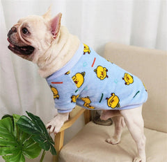 Lovely Leopard Pet Dog Clothes Soft Flannel Winter Puppy Overalls York Dog Cartoon Printing Sphinx Cat Sweatshirt Drop Shipping - PetPals Store