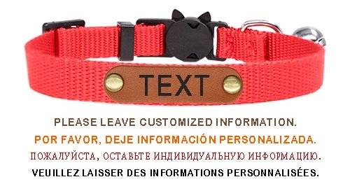 Nylon Cat Collar Personalized Adjustable Breakaway Soft Tag Pet Products Bell Small Dog Kitten Safety Accessories Necklace - PetPals Store