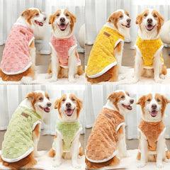 1.5 - 25kg Flannel Dogs Clothes Winter Warm Sweater Pet Clothing Golden Retriever Dog Coats Sweatshirt Pets Puppy Pullover Vest - PetPals Store