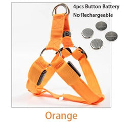 Adjustable LED Dog Harness Usb Rechargeable Flashing Night Safety No Pull Collars Harness For Small Medium Dogs Pets Arnes Perro - PetPals Store