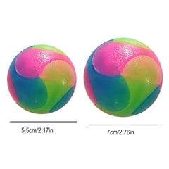 Pet Light Up Toy Ball Glowing LED Puppy Flashing Elastic Ball Toy Color Light TPR Ball Interactive Toys For Cats Small Dogs - PetPals Store