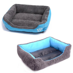 Large Dog Bed Square Plush Cat Nest Kennel All Season Washable Dog Sofa Waterproof Mattress Cat Bed for Medium Dogs Accessories - PetPals Store