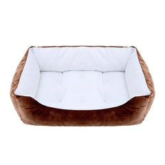 Bed for Dog Cat Pet Square Plush Kennel Medium Small Dog Sofa Bed Cushion Pet Calming Dog Bed House Pet Supplies Accessories - PetPals Store