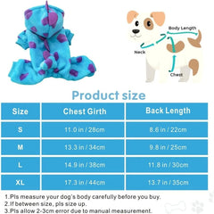 Halloween Dog Costume Dinosaur Clothes for Small DogsFleece Winter Puppy Hoodies with Leash Ring Pet Cold Weather Coat Funny Ou - PetPals Store