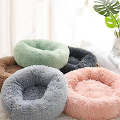Winter Pet Nest Thicken Plush Warm Pet Nest for Samll Dogs Cats Round Cat Nest Dog Bed Kitten Puppy House Pet Supplies 40CM - PetPals Store