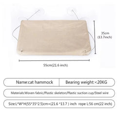 Hanging Cat Hammocks Bed House Kitten Climbing Window Nest Cats Swing Bearing 20kg in winter bathed in sunlight sleeping by cats - PetPals Store