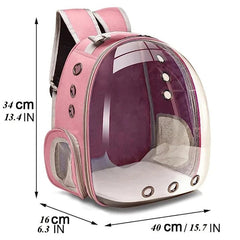 Cat Pet Carrier Backpack Transparent Capsule Bubble Pet Backpack Small Animal Puppy Kitty Bird Breathable Pet Carrier for Travel - PetPals Store