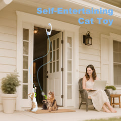 Cat Toys Electric Door Hanging Cat Toy Interactive Cat Toy USB Rechargeable Self Play Toy Retractable Kitten Toys - PetPals Store