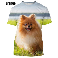 New Summer Hot Sale Funny Dog Pomeranian 3D Printing High Quality Men's And Women's T-shirt Tops Cute Tee Clothing Y2k Clothes - PetPals Store