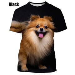 New Summer Hot Sale Funny Dog Pomeranian 3D Printing High Quality Men's And Women's T-shirt Tops Cute Tee Clothing Y2k Clothes - PetPals Store