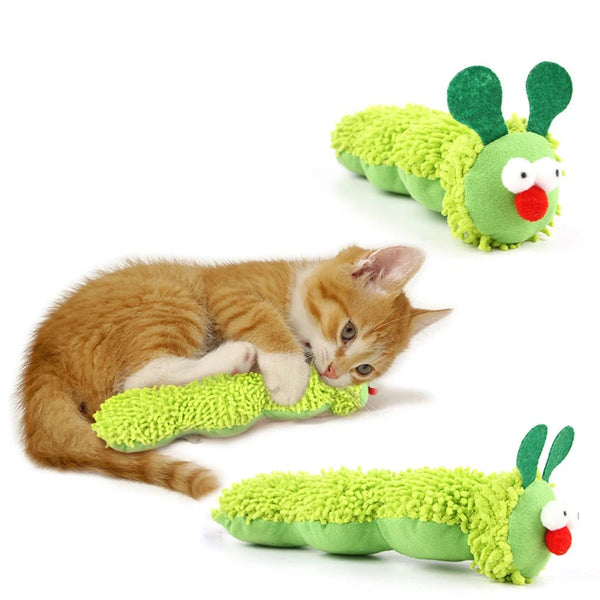 Cat Chew Toys Caterpillar Catnip Molar Toy Silvervine Cat Teaser Interaction Toy Clean Mouth Kitten Toy Pet Supplies Accessories - PetPals Store
