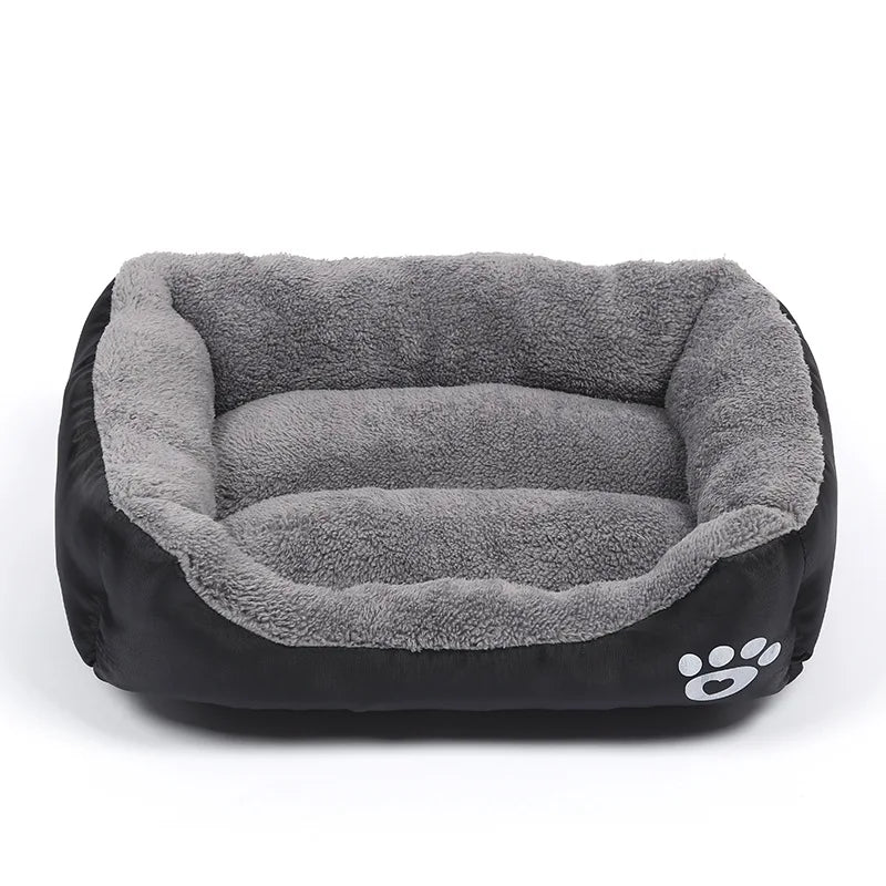 Large Dog Bed Square Plush Cat Nest Kennel All Season Washable Dog Sofa Waterproof Mattress Cat Bed for Medium Dogs Accessories - PetPals Store