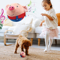 Plush Automatic Bouncing Toys Bite Resistant Funny Interactive Squeaky Toys Talking Self - Moving for Small Medium Dogs - PetPals Store