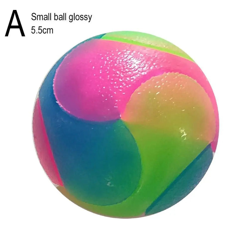 Pet Light Up Toy Ball Glowing LED Puppy Flashing Elastic Ball Toy Color Light TPR Ball Interactive Toys For Cats Small Dogs - PetPals Store