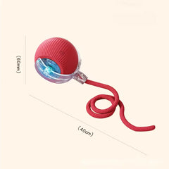 1Pcs Cat Interactive Ball Toys Automatic Rolling Ball Faux Tail Rechargeable Smart Pet Electric Toy Cat Training Imitate Mouse - PetPals Store