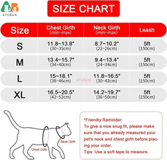 Cat Harness and Leash Set,Upgraded Escape Proof Adjustable Kitten Vest for Cat Outdoor Walking,Reflective Strips for Dark Night - PetPals Store