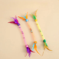 Cat Springs Toys String Tubing with Feather Spring Elastic Cat Toy Interactive Scratching Feather Toys Pet Catnip Products gatos - PetPals Store