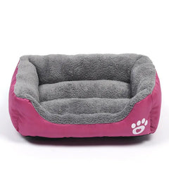 Large Dog Bed Square Plush Cat Nest Kennel All Season Washable Dog Sofa Waterproof Mattress Cat Bed for Medium Dogs Accessories - PetPals Store