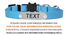 Nylon Cat Collar Personalized Adjustable Breakaway Soft Tag Pet Products Bell Small Dog Kitten Safety Accessories Necklace - PetPals Store