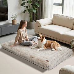 Ultra Plush Dog Bed Soft Pet Cushion Large Dog Crate Puppy Mattress Washable Mat - PetPals Store