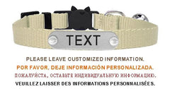 Nylon Cat Collar Personalized Adjustable Breakaway Soft Tag Pet Products Bell Small Dog Kitten Safety Accessories Necklace - PetPals Store