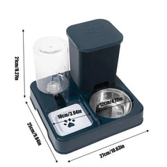 2 in 1 Automatic Pet Feeder Cat Feeder and Water Dispenser Portable Automatic Feeders Non - Slip Pet Bowl Pet Supplies for Cat Dog - PetPals Store