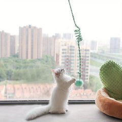 Interactive Cat Hanging Simulation Cat Funny Self - hey Interactive for Kitten Playing Teaser Wand Toy Cat with bell - PetPals Store