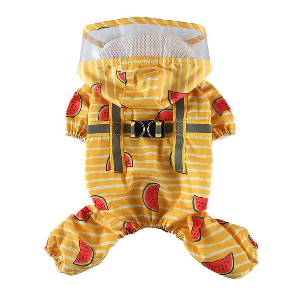 Dog Raincoat Dog Hooded Poncho 4 Legs Dog Rain Jacket with D Leash Ring Waterproof Dog Rain Clothes for Small Medium Dogs - PetPals Store