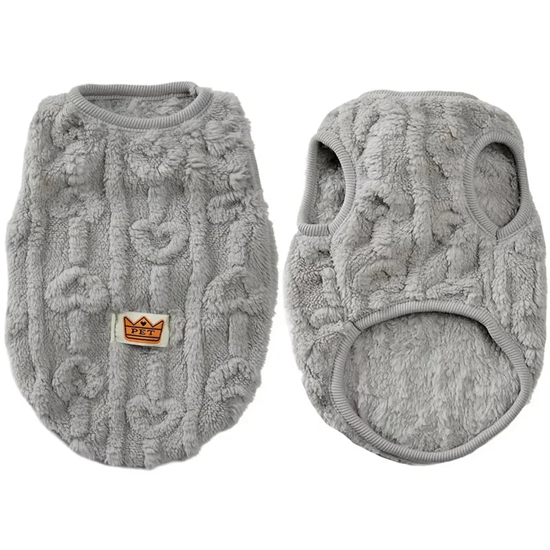 Cat Dog Soft Cozy Clothes Autumn Winter Warm Fleece Sweatshirt for Small Medium Dogs Puppy Kitten Jacket Coat Pet Teddy Sweater - PetPals Store
