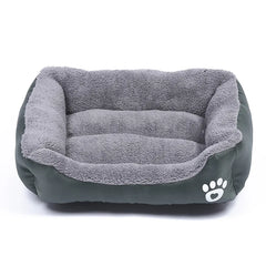 Large Dog Bed Square Plush Cat Nest Kennel All Season Washable Dog Sofa Waterproof Mattress Cat Bed for Medium Dogs Accessories - PetPals Store