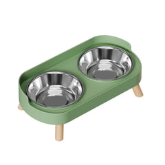 Cat Bowl Anti - knock Stainless Steel Double Bowl Dog Bowl Cat Bowl Food Bowl Anti - splash Food Bowl Cat Water Bowl - PetPals Store