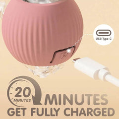 Automatic Rolling Ball with Tail Lamp USB Rechargeable Smart Interactive Cat Ball Toy for Cats Pet Dog accessories 고양이 장난감 - PetPals Store