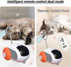 Smart Cat Toy Car Interactive Cat Toy Ball Automatic Rolling Remote Control Toy Car Indoor Cat Accessories Pet Kitten Supplies - PetPals Store