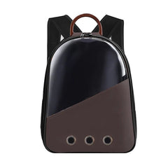 Pet Carrying Bag PU Breathable Transparent Comfortable Minimalist and Portable Cat Backpack With Ventilation Space on Both Sides - PetPals Store