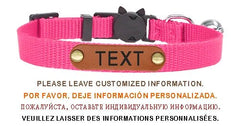 Nylon Cat Collar Personalized Adjustable Breakaway Soft Tag Pet Products Bell Small Dog Kitten Safety Accessories Necklace - PetPals Store